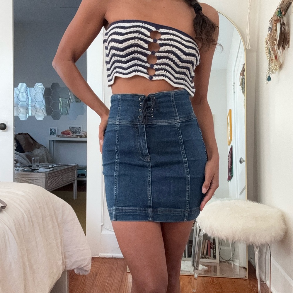 Free People Denim Skirt